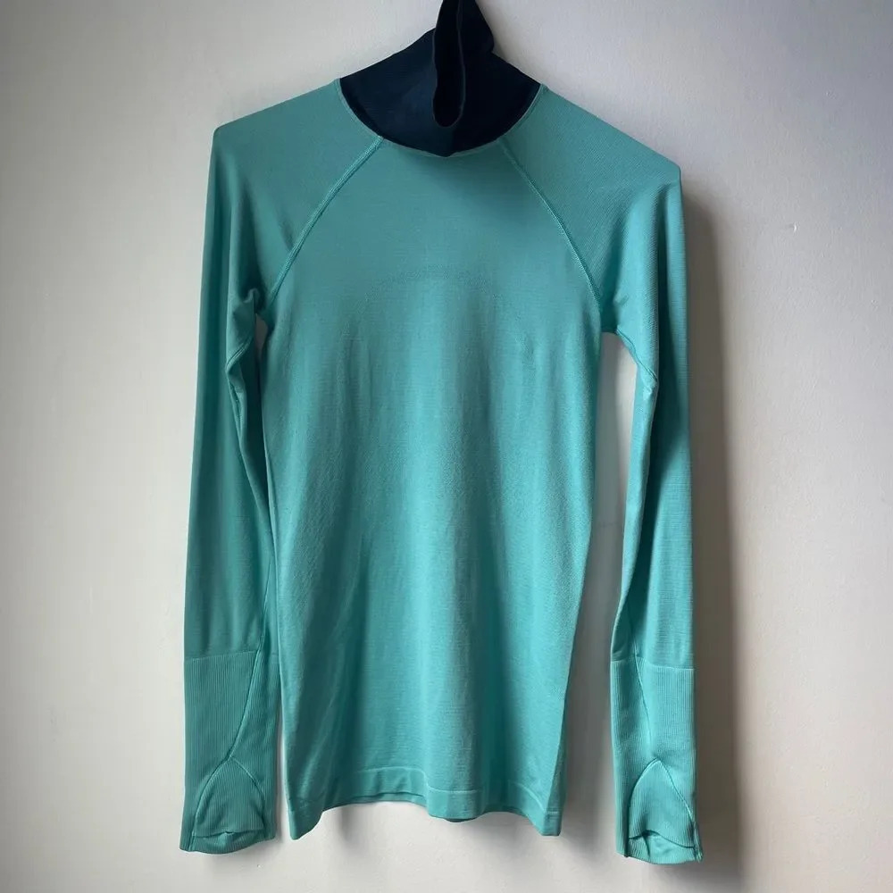 Lululemon run swiftly tech break new  ground turtleneck long‎ sleeve top 2 rare - Picture 5 of 12